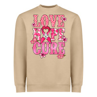 Mushroom Love Hope Cure Cancer Awareness Heavyweight Sweatshirt - HowdyJamesFarm