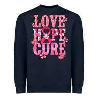 Navy Love Hope Cure Cancer Awareness Heavyweight Sweatshirt - HowdyJamesFarm