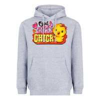 Heather Grey one cute chick Heavyweight Hoodie - FaDigitalArtStudio