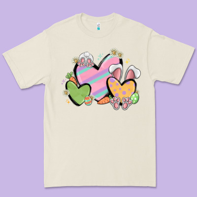 Easter Hearts Premium Tee Designed By Maliassmallbusiness