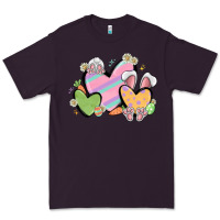 Plum easter hearts Premium Tee - MaliasSmallBusiness