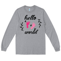 Heather Grey Hello world Long Sleeve Tee - Bettercallsaul