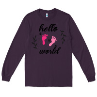 Plum Hello world Long Sleeve Tee - Bettercallsaul