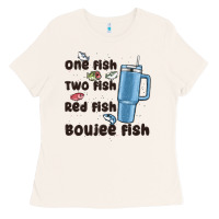 Bone one fish two fish red fish boujee fish Ladies Tee - MaliasSmallBusiness
