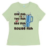 Matcha one fish two fish red fish boujee fish Ladies Tee - MaliasSmallBusiness