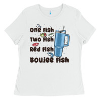 One Fish Two Fish Red Fish Boujee Fish Ladies Tee | Teevron