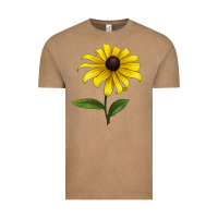 Vintage Coffee Black Eyed Susan Flower Vintage Tee - LillyAllenDesigns