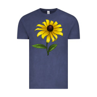 Vintage Denim Black Eyed Susan Flower Vintage Tee - LillyAllenDesigns