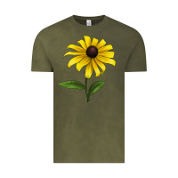 Vintage Olive Black Eyed Susan Flower Vintage Tee - LillyAllenDesigns