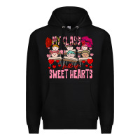 Black Valentine's Day my class is full of sweet hearts Premium Hoodie - FaDigitalArtStudio