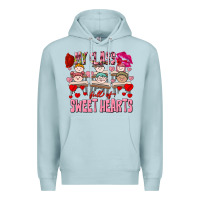 Blue Mist Valentine's Day my class is full of sweet hearts Premium Hoodie - FaDigitalArtStudio