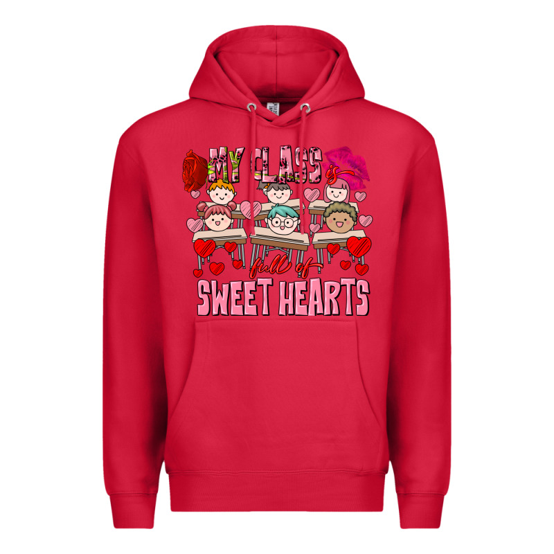 Valentine's Day My Class Is Full Of Sweet Hearts Premium Hoodie by FaDigitalArtStudio | Teevron