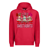 Cardinal Valentine's Day my class is full of sweet hearts Premium Hoodie - FaDigitalArtStudio