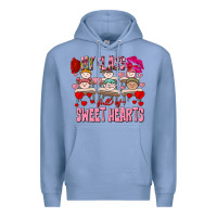 Colony Blue Valentine's Day my class is full of sweet hearts Premium Hoodie - FaDigitalArtStudio