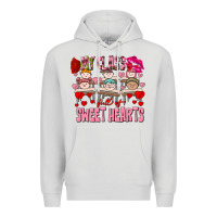 Dove Grey Valentine's Day my class is full of sweet hearts Premium Hoodie - FaDigitalArtStudio