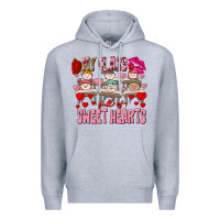 Heather Grey Valentine's Day my class is full of sweet hearts Premium Hoodie - FaDigitalArtStudio