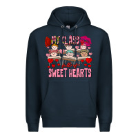 Navy Valentine's Day my class is full of sweet hearts Premium Hoodie - FaDigitalArtStudio