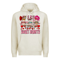 Oatmeal Heather Valentine's Day my class is full of sweet hearts Premium Hoodie - FaDigitalArtStudio