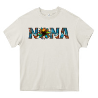 Cream nana cowhide sunflower Heavy Core Tee - Jasminsmagicworld