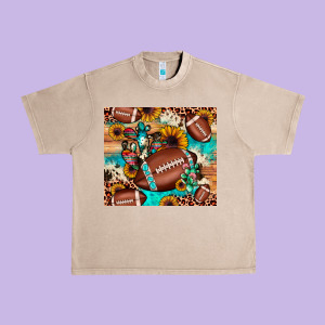 Football Cactus Sunflower Urban Heavy Tee Designed By Jahusdesignshop