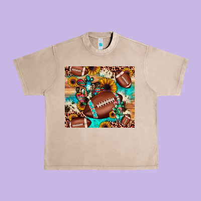 Football Cactus Sunflower Urban Heavy Tee Designed By Jahusdesignshop