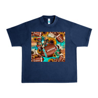Navy football cactus sunflower Urban Heavy Tee - JahusDesignShop