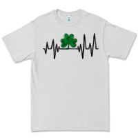 Dove Grey shamrock heartbeat Premium Tee - MaliasSmallBusiness
