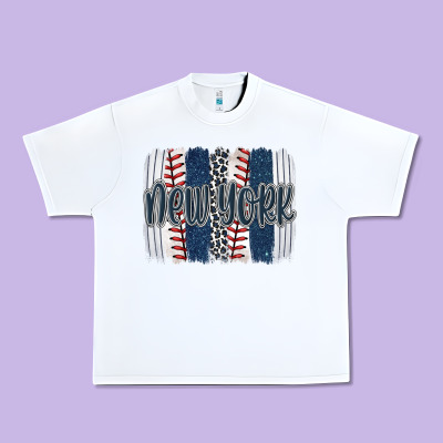 New York Baseball Team Spirit Brushstrokes Urban Heavy Tee Designed By Artiststas