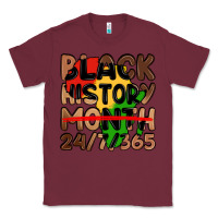 Burgundy black history month Classic Tee - LillyAllenDesigns