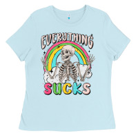 Baby Blue everything sucks Ladies Tee - MaliasSmallBusiness