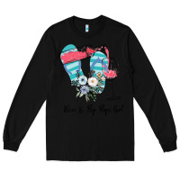 Black Wine Flip Flops Girl Long Sleeve Tee - Bettercallsaul