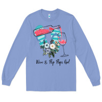 Colony Blue Wine Flip Flops Girl Long Sleeve Tee - Bettercallsaul