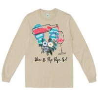 Mushroom Wine Flip Flops Girl Long Sleeve Tee - Bettercallsaul