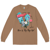 Toasted Coconut Wine Flip Flops Girl Long Sleeve Tee - Bettercallsaul