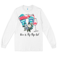 White Wine Flip Flops Girl Long Sleeve Tee - Bettercallsaul