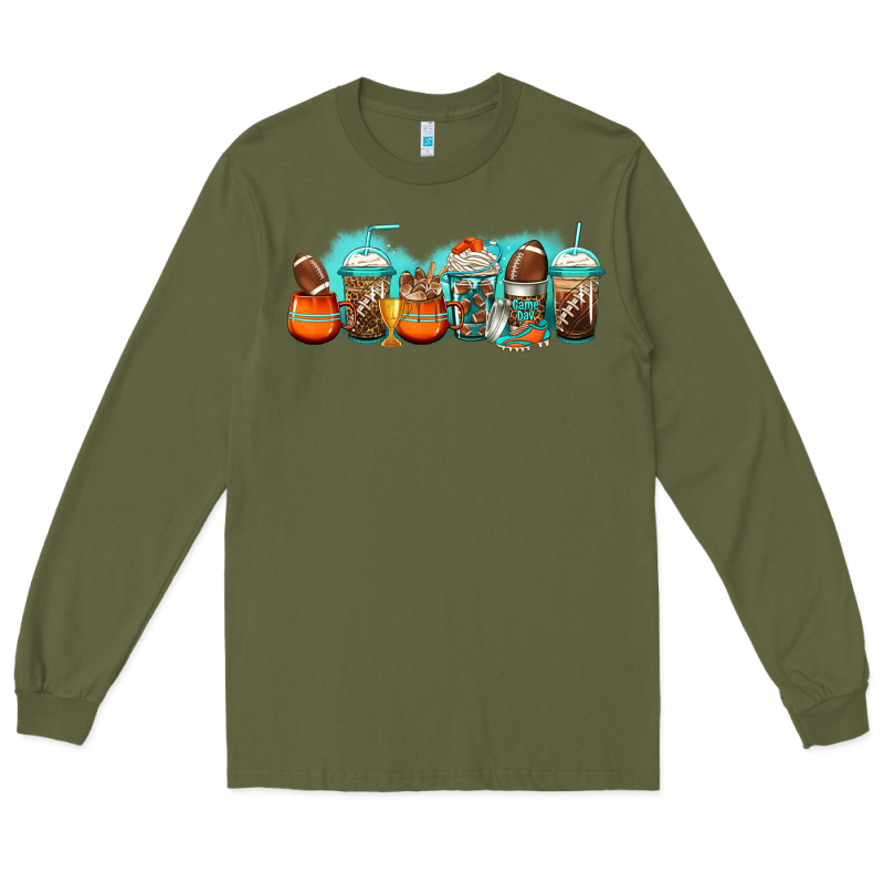 American Football Coffee Cups Long Sleeve Tee by Jasminsmagicworld | Teevron