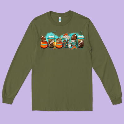 American Football Coffee Cups Long Sleeve Tee Designed By Jasminsmagicworld