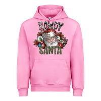 Fuchsia Pink howdy santa Urban Hoodie - SublimationCraftShop