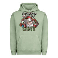 Pigment Oil Green howdy santa Urban Hoodie - SublimationCraftShop