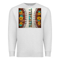 Oatmeal Heather baseball with sunflower and gemstone tumbler Premium Sweatshirt - BundleAndBundleShop