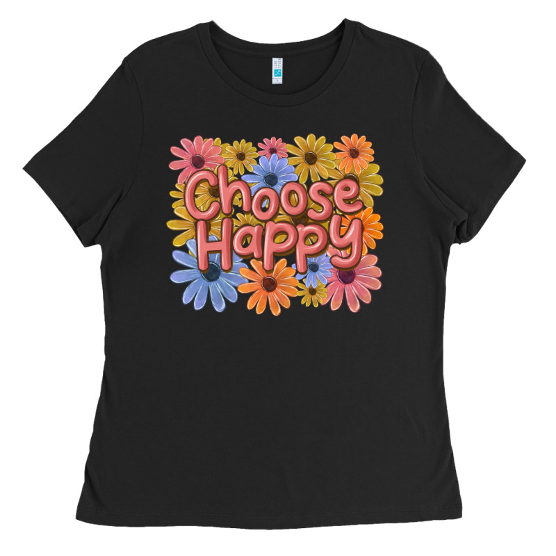 Choose Happy Ladies Tee by MaliasSmallBusiness | Teevron