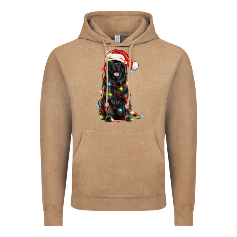 Christmas Newfoundland Dog Vintage Hoodie by LillyAllenDesigns | Teevron
