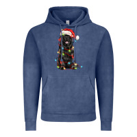 Vintage Denim christmas newfoundland dog Vintage Hoodie - LillyAllenDesigns