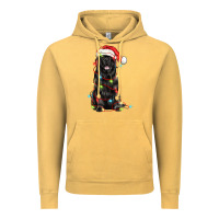 Vintage Mustard christmas newfoundland dog Vintage Hoodie - LillyAllenDesigns