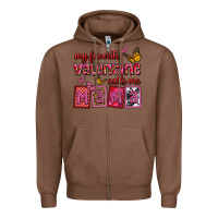 Chestnut my favorite valentine calls me mama Zipper Hoodie - OliviaCreatesArt