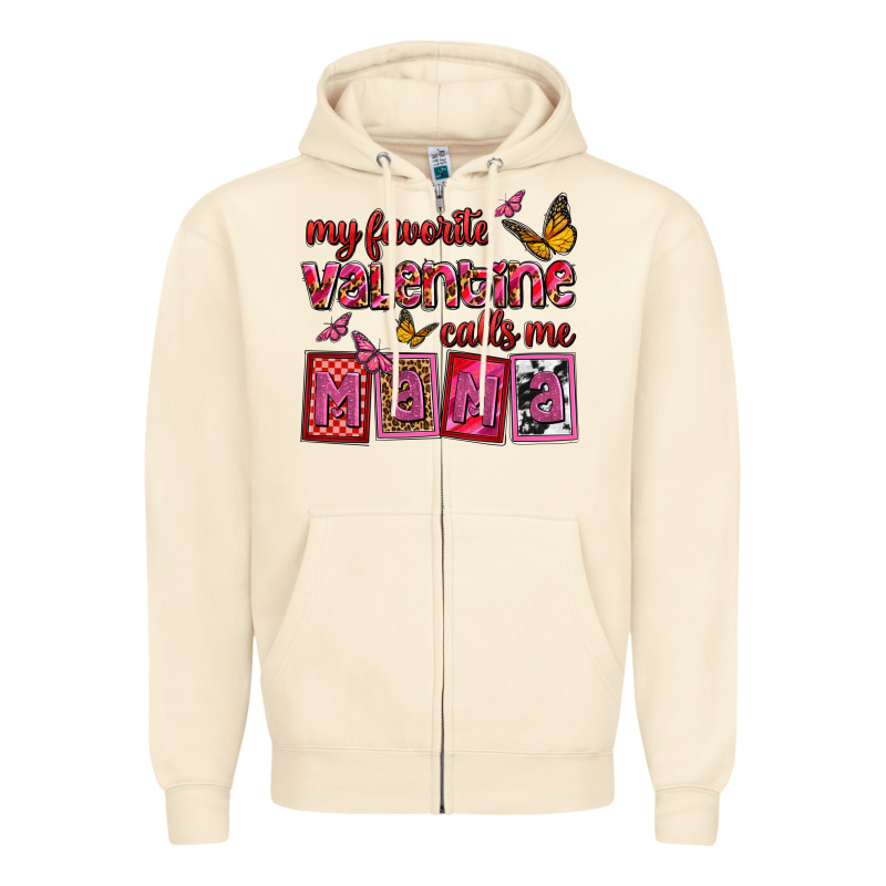 My Favorite Valentine Calls Me Mama Zipper Hoodie by OliviaCreatesArt | Teevron