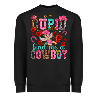 Black Cupid find me a cowboy Valentine's Day Heavyweight Sweatshirt - HowdyJamesFarm