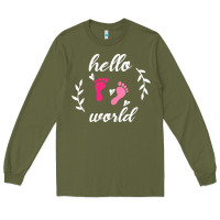 Army Green Hello world Long Sleeve Tee - Bettercallsaul