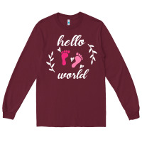 Burgundy Hello world Long Sleeve Tee - Bettercallsaul