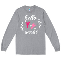 Heather Grey Hello world Long Sleeve Tee - Bettercallsaul